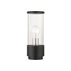 Livex Lighting Atlantic 71925-14 1-Lumière 60W Noir texturé avec finitions argentées antiques. Lanterne de poteau extérieure