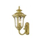 Livex Lighting 7856-33 Oxford 3-lumières 180W Or doux Lanterne murale d'extérieur