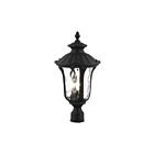 Livex Lighting 7859-14 3-lumières 180W Noir texturé Lanterne de poteau extérieure
