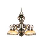 Livex Lighting 8525-64 Seville 5-lumières 300W Bronze Palacial avec accents dorés Lustre