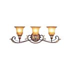 Livex Lighting 8553-63 3-lumières 180W Bronze et feuille d'or vieillie Luminaire de vanité