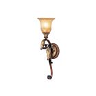 Livex Lighting 8581-63 1-lumière 100W Bronze et feuille d'or vieilli Applique murale