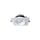 Cardan ajustable LED carré Venus 4", température CCT au choix Lotus LED AD-LED-4-S12W-5CCT-WH-LREY-SQ 12W blanc