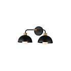 Maxim Lighting 10022BKNAB 2-lumières 120W Noir/Laiton vieilli naturel Luminaire de vanité