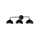 Maxim Lighting 10023BKNAB 3-lumières 180W Noir/Laiton vieilli naturel Luminaire de vanité