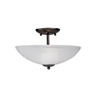 Maxim Lighting 10042FTOI Logan 2-lumières Plafonnier semi encastré