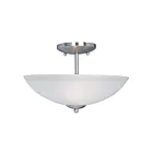 Maxim Lighting 10042FTSN Logan 2-lumières Plafonnier semi encastré