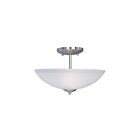 Maxim Lighting 10042FTSN Logan 2-lumières Plafonnier semi encastré