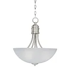 Maxim Lighting 10044FTSN Logan 3-Lumières 180W Nickel Satiné Suspendu