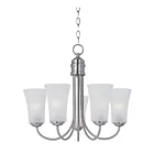 Maxim Lighting 10045FTSN Logan 5-Lumières 300W Nickel satiné Incandescence Lustre