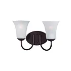 Maxim Lighting Logan 10052FTOI 2-lumières 60W Bronze huilé Vanité