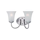 Maxim Lighting Logan 10052FTSN 2-lumières 60W Nickel satiné Vanité