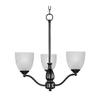 Maxim Lighting 10064FTBK Stefan 3-Lumières 180W Noir Incandescence Lustre
