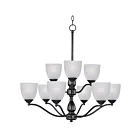Maxim Lighting 10066FTBK Stefan 9-Lumières 540W Noir/Naturel Incandescence Lustre