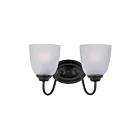 Maxim Lighting Stefan 10072FTBK 2-lumières 60W Noir Vanité