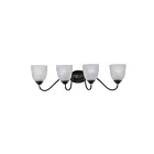 Maxim Lighting Stefan 10074FTBK 4-lumières 60W Noir Vanité