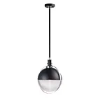 Maxim Lighting 10080CLBKSN Axiom 1-Lumière 9W Noir/Nickel satiné Suspendu