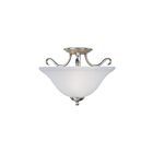 Maxim Lighting 10120FTSN Basix 2-lumières Plafonnier semi encastré