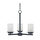 Maxim Lighting 10203FTBK Corona 3-Lumières 180W Noir Incandescence Lustre