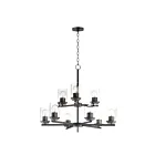 Maxim Lighting 10206CLBK Corona 9-Lumières 540W Noir Incandescence Lustre