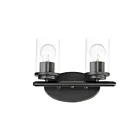 Maxim Lighting Corona 10212CLBK 2-lumières 60W Noir Vanité