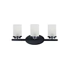 Maxim Lighting Corona 10213FTBK 3-lumières 60W Noir Vanité