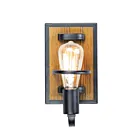 Maxim Lighting Black Forest 10301BKASB 1-Lumière Noir/Ashbury Applique Murale