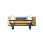 Maxim Lighting Black Forest 10302BKASB 2-lumières 60W Noir/Ashbury Vanité