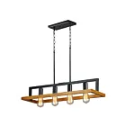 Maxim Lighting 10307BKASB Black Forest 4-Lumières 240W Noir/Ashbury Suspendu