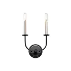 Maxim Lighting Wesley 10322BKSN 2-Lumières Noir/Nickel satiné Applique Murale
