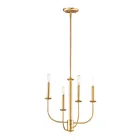 Maxim Lighting 10324SBR Wesley 4-Lumières 240W Laiton satiné Incandescence Lustre