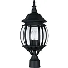 Maxim Lighting Crown Hill 1035BK 3-Lumières 120W Noir Lanterne de poteau extérieure