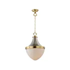 Maxim Lighting 10386WTSNSBR Conrad 1-Lumière 60W Nickel satiné/laiton satiné Suspendu