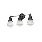 Maxim Lighting 10393PRBK 3-lumières 180W Noir Luminaire de vanité
