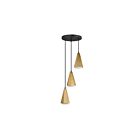 Maxim Lighting 10813SWBKAB 3-Lumières 180W Noir et laiton antique Suspendu
