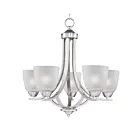 Maxim Lighting 11225FTSN Axis 5-Lumières 300W Nickel satiné Incandescence Lustre