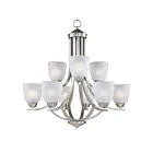 Maxim Lighting 11226FTSN Axis 9-Lumières 540W Nickel satiné Incandescence Lustre