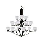 Maxim Lighting 11228FTOI Axis 15-Lumières 600W Bronze frotté à l'huile Incandescence Lustre