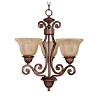 Maxim Lighting 11235SAOI Symphony 3-Lumières 180W Bronze frotté à l'huile Incandescence Lustre