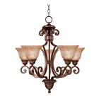 Maxim Lighting 11244SAOI Symphony 5-Lumières 300W Bronze huilé Incandescence Lustre