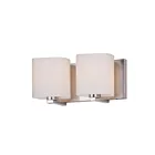 Maxim Lighting Wrap 11252SWSN 2-lumières 60W Nickel satiné Vanité