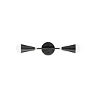 Maxim Lighting Lovell 11262BKSBR 2-Lumières Noir/Laiton satiné Applique Murale