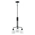 Maxim Lighting 11276SWBK Coraline 3-Lumières 180W Noir Incandescence Lustre