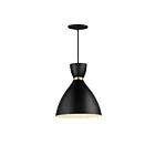Maxim Lighting 11302BKSBR Carillon 1-Lumière 60W Noir/Laiton satiné Suspendu