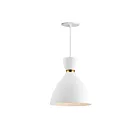 Maxim Lighting 11302WTSBR Carillon 1-Lumière 60W Blanc/Laiton satiné Suspendu