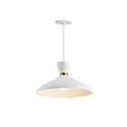 Maxim Lighting 11304WTSBR Carillon 1-Lumière 60W Blanc/Laiton satiné Suspendu