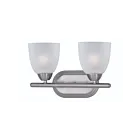 Maxim Lighting Axis 11312FTSN 2-lumières 60W Nickel satiné Vanité