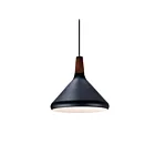Maxim Lighting 11350WNBK Nordic 1-Lumière 60W Noyer/Noir Suspendu