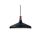 Maxim Lighting 11354WNBK Nordic 1-Lumière 60W Noyer/Noir Suspendu