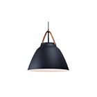 Maxim Lighting 11358TNBK Nordic 1-Lumière 60W Cuir fauve/noir Suspendu